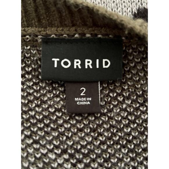 Torrid Camo Jacquard Crew Neck Pullover Women’s Plus Size 2 - Picture 5 of 11